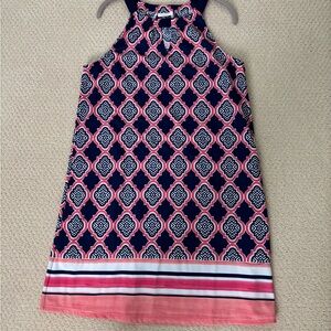 Cabana Life Navy and Pink Patterned Dress